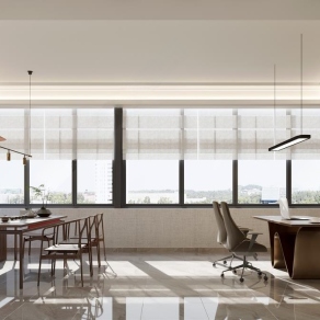 新中式经理办公室3D模型下载